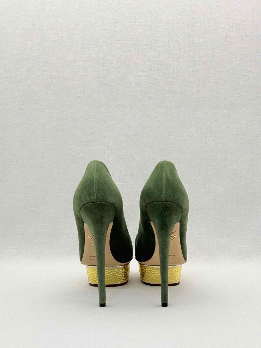 Pre-loved CHARLOTTE OLYMPIA Khaki Size EU 37 Pumps at Reems Closet