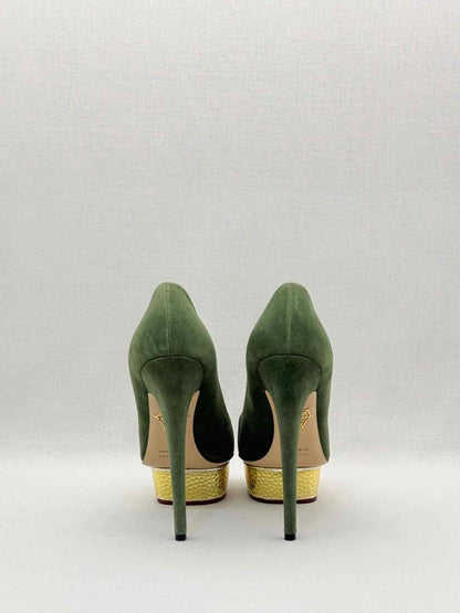 Pre-loved CHARLOTTE OLYMPIA Khaki Size EU 37 Pumps at Reems Closet