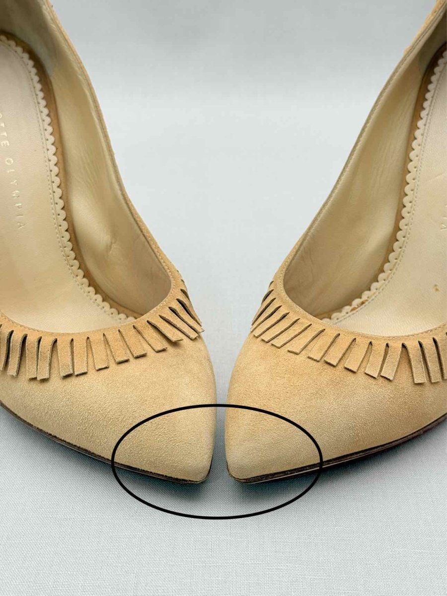 Pre-loved CHARLOTTE OLYMPIA Tan Size EU 39 Pumps at Reems Closet
