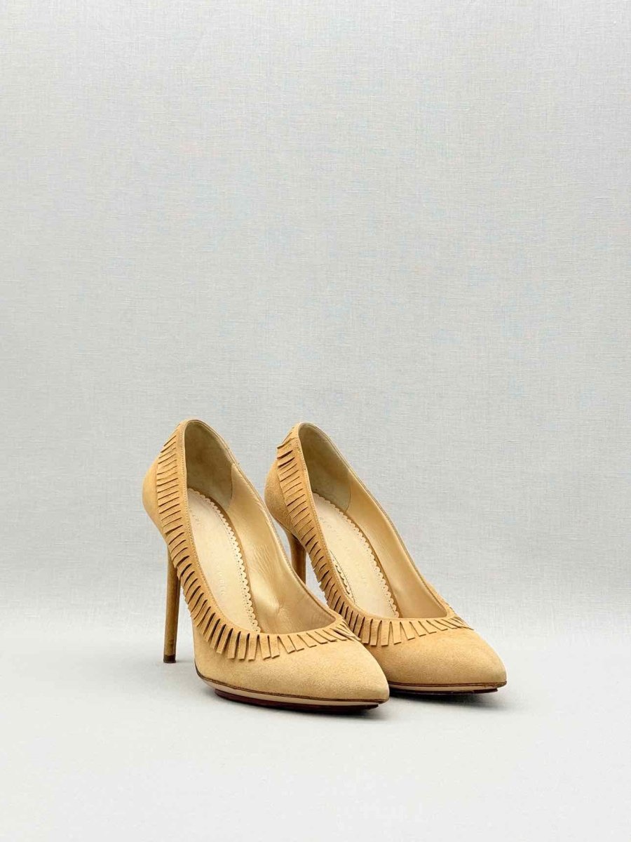 Pre-loved CHARLOTTE OLYMPIA Tan Size EU 39 Pumps at Reems Closet