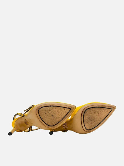 Pre - loved CHARLOTTE OLYMPIA Yellow Size EU 36.5 Heeled Sandals at Reems Closet