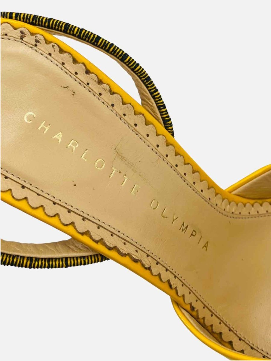 Pre - loved CHARLOTTE OLYMPIA Yellow Size EU 36.5 Heeled Sandals at Reems Closet