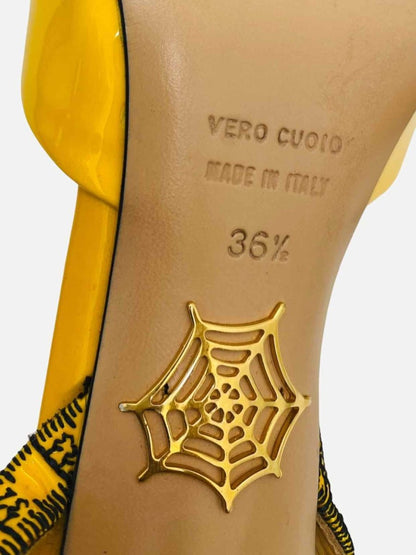 Pre - loved CHARLOTTE OLYMPIA Yellow Size EU 36.5 Heeled Sandals at Reems Closet