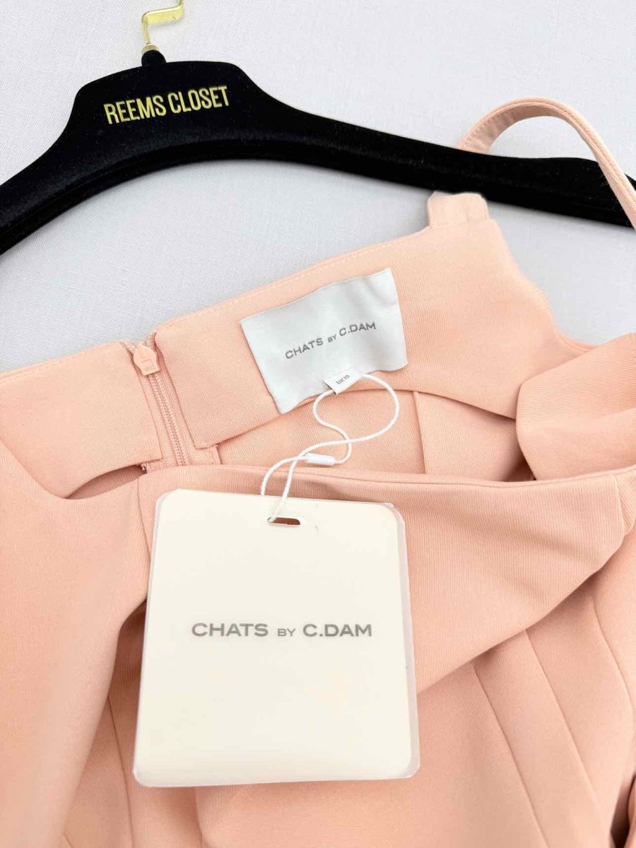 Pre - loved CHATS BY C.DAM Kamplee Peach Size US 6 Midi Dress at Reems Closet
