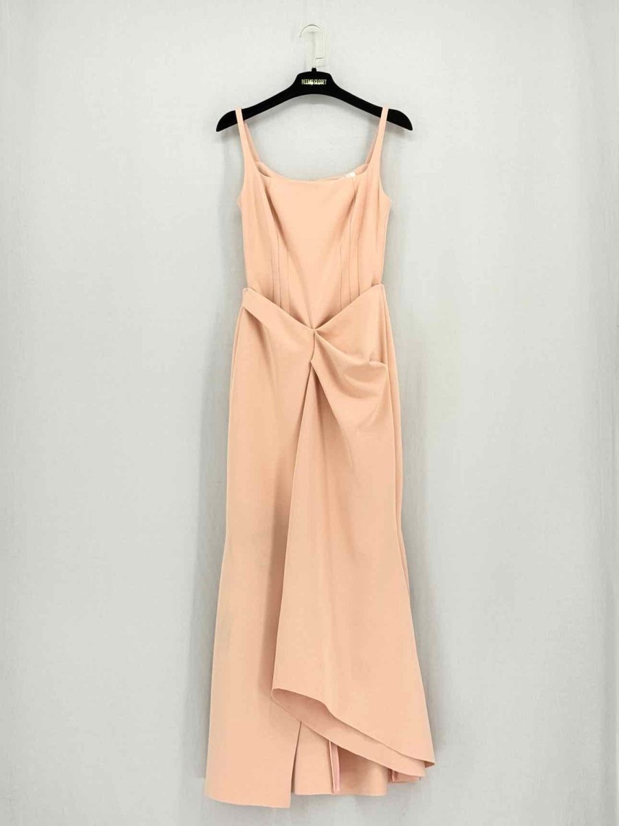 Pre - loved CHATS BY C.DAM Kamplee Peach Size US 6 Midi Dress at Reems Closet