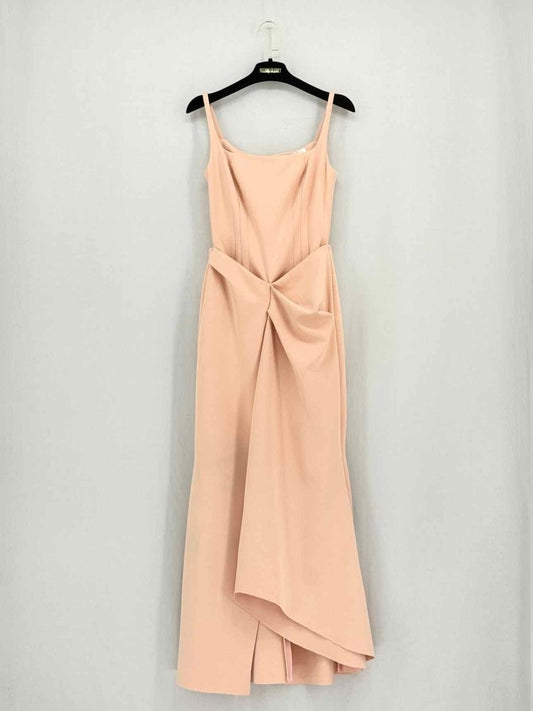 Pre - loved CHATS BY C.DAM Kamplee Peach Size US 6 Midi Dress at Reems Closet
