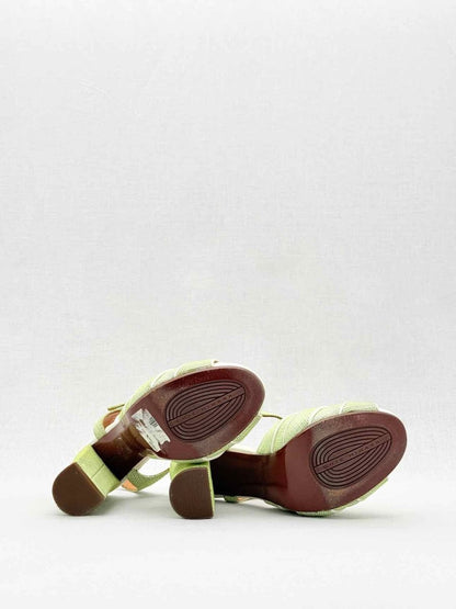 Pre - loved CHIE MIHARA Green & White Size EU 37 Heeled Shoes at Reems Closet