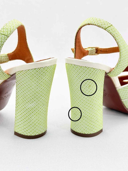 Pre - loved CHIE MIHARA Green & White Size EU 37 Heeled Shoes at Reems Closet
