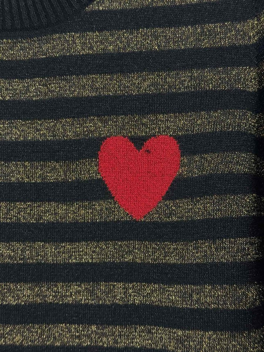 Pre - loved CHINTI & PARKER Black & Gold Size Medium Sweater at Reems Closet