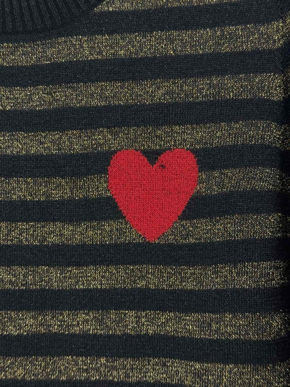 Pre - loved CHINTI & PARKER Black & Gold Size Medium Sweater at Reems Closet