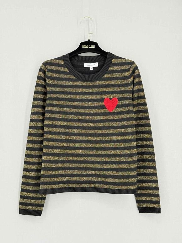 Pre - loved CHINTI & PARKER Black & Gold Size Medium Sweater at Reems Closet