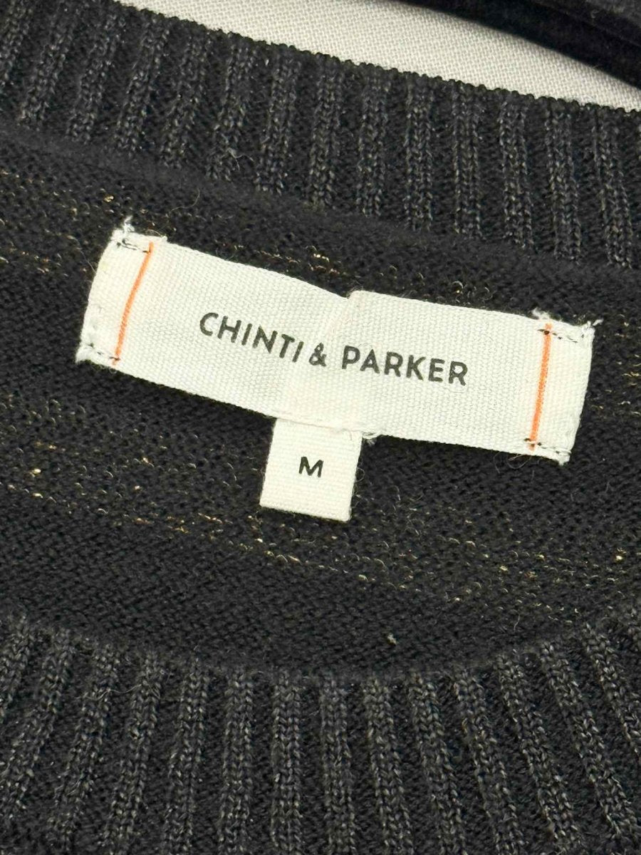 Pre - loved CHINTI & PARKER Black & Gold Size Medium Sweater at Reems Closet