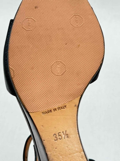 Pre - loved CHLOE Ankle Strap Black Size EU 35.5 Wedges at Reems Closet