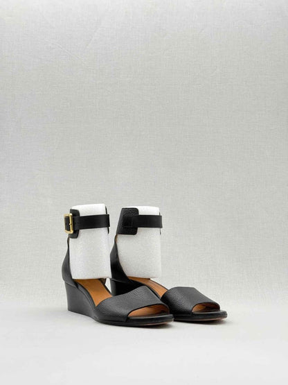 Pre - loved CHLOE Ankle Strap Black Size EU 35.5 Wedges at Reems Closet