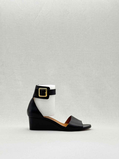 Pre - loved CHLOE Ankle Strap Black Size EU 35.5 Wedges at Reems Closet