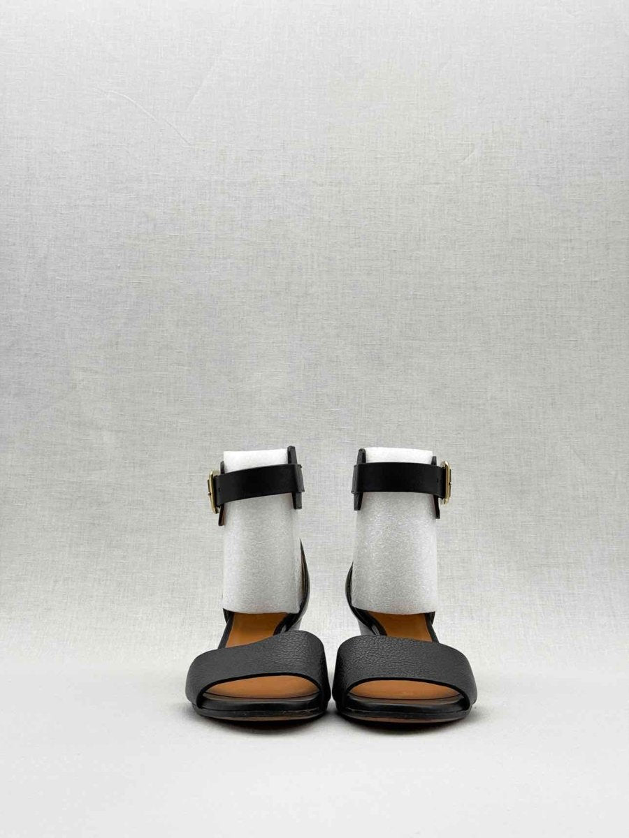 Pre - loved CHLOE Ankle Strap Black Size EU 35.5 Wedges at Reems Closet