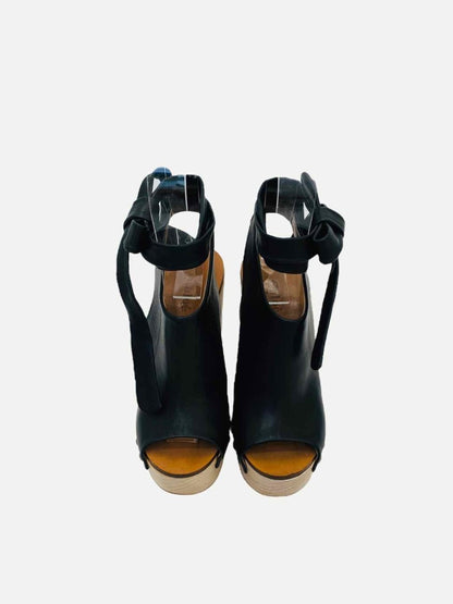 Pre-loved CHLOE Ankle Wrap Black Wedges from Reems Closet