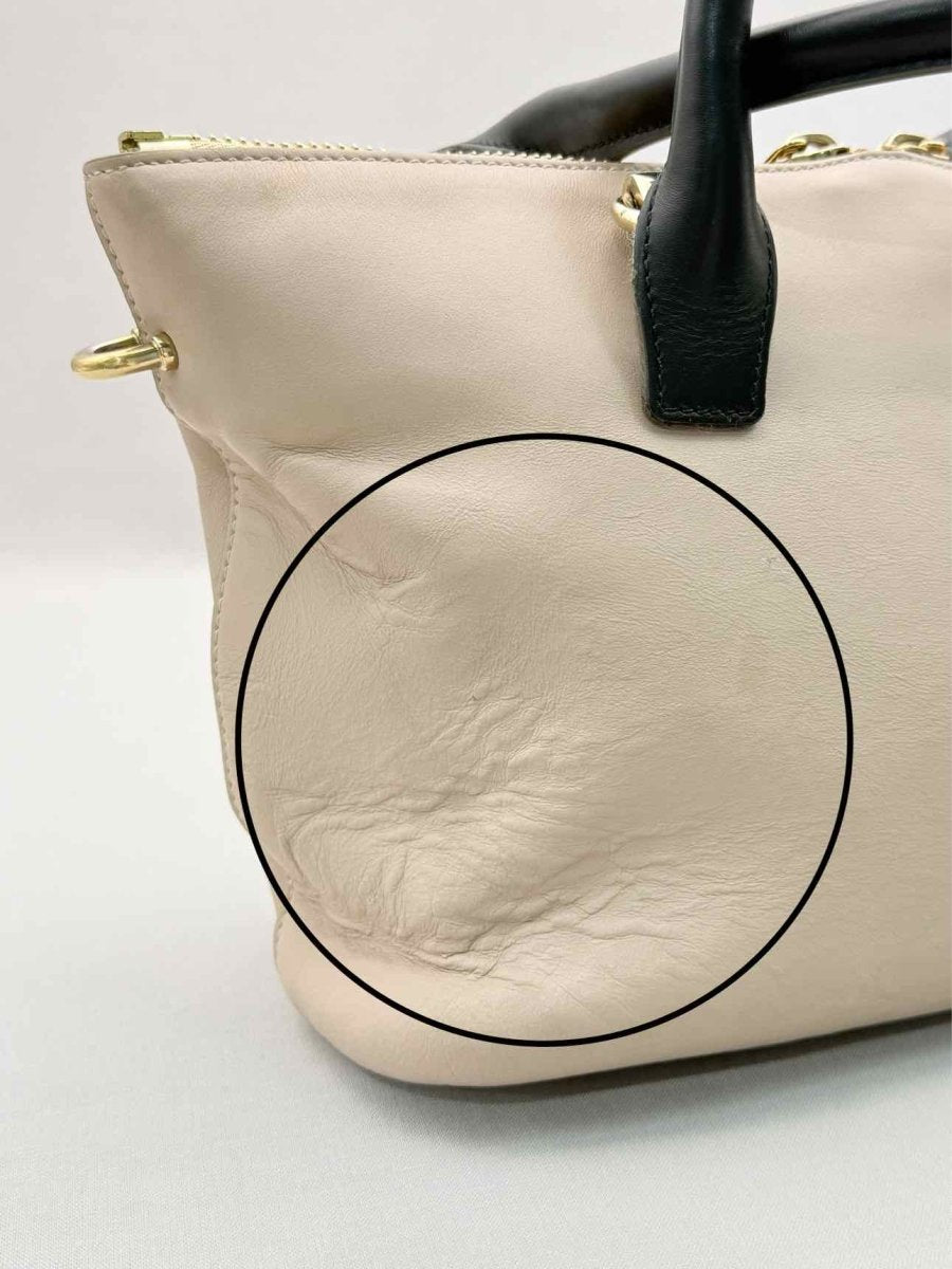 Pre-loved CHLOE Baylee Beige & Black Top Handle at Reems Closet