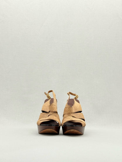 Pre - loved CHLOE Beige Size EU 37 Wedges at Reems Closet