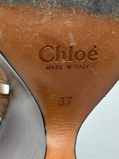 Pre - loved CHLOE Beige Size EU 37 Wedges at Reems Closet