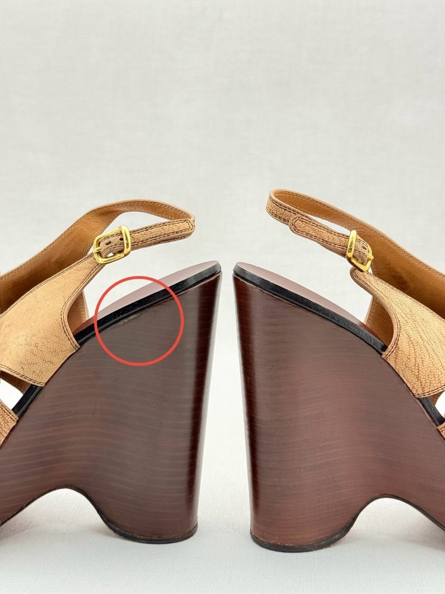 Pre - loved CHLOE Beige Size EU 37 Wedges at Reems Closet