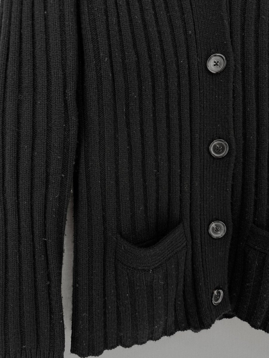 Pre-loved CHLOE Black Ribbed Size Medium Cardigan at Reems Closet