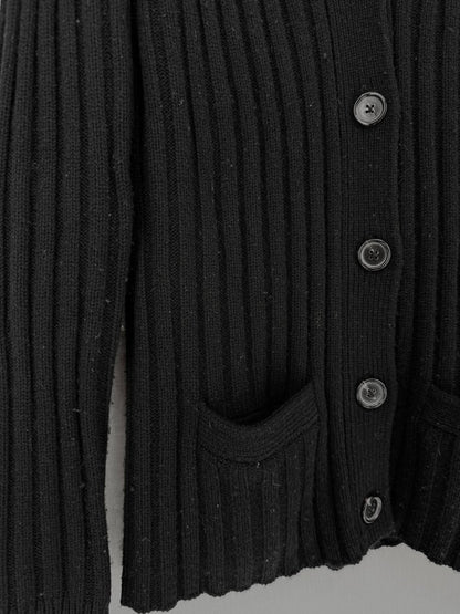 Pre-loved CHLOE Black Ribbed Size Medium Cardigan at Reems Closet