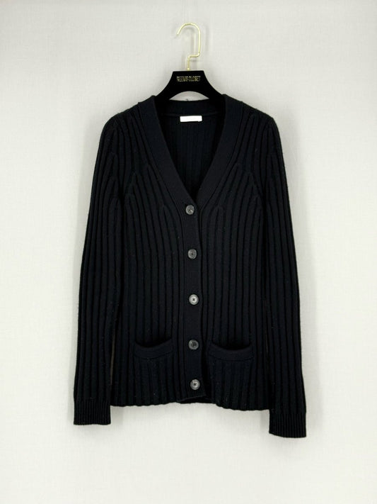 Pre-loved CHLOE Black Ribbed Size Medium Cardigan at Reems Closet