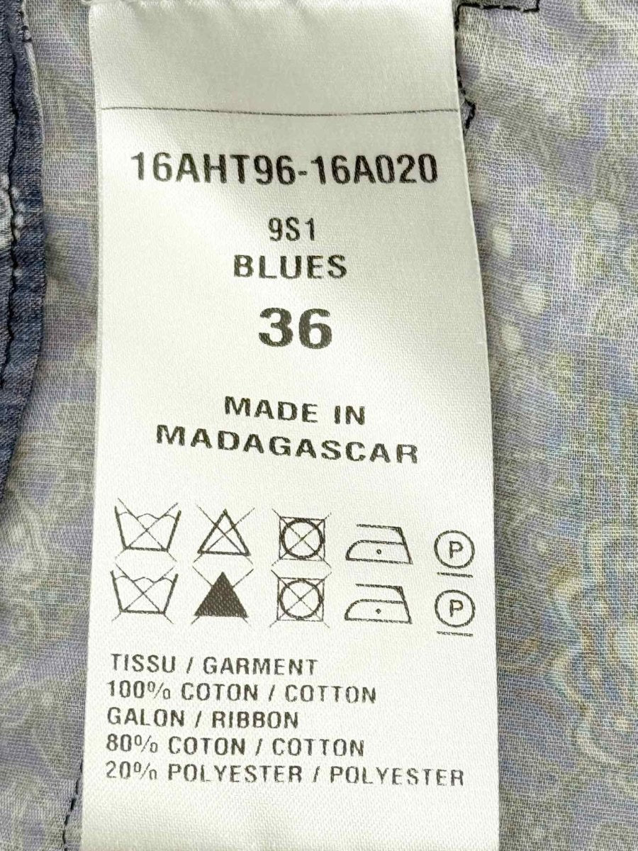 Pre-loved CHLOE Blue Multicolor Printed Size US 0 Blouse at Reems Closet