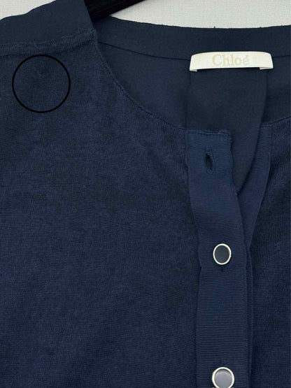 Pre - loved CHLOE Blue Size Medium Cardigan at Reems Closet