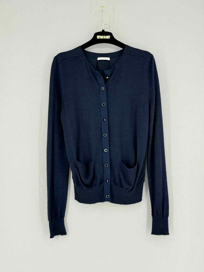 Pre - loved CHLOE Blue Size Medium Cardigan at Reems Closet