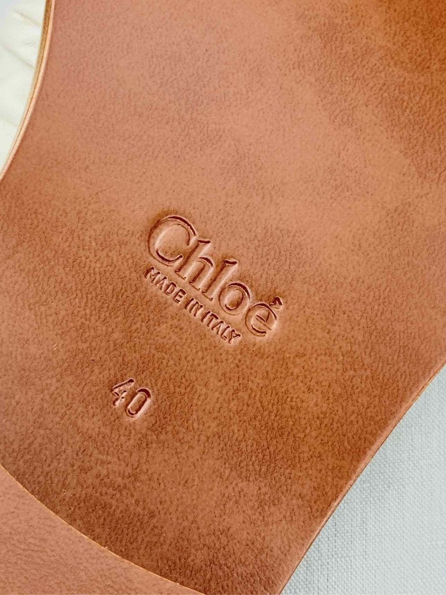 Pre - loved CHLOE C - embellished White Size EU 40 Loafers at Reems Closet