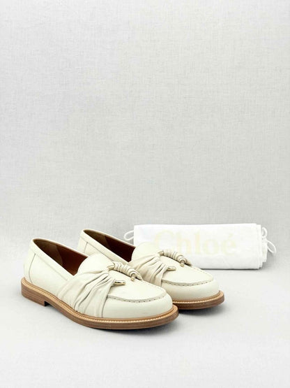 Pre - loved CHLOE C - embellished White Size EU 40 Loafers at Reems Closet