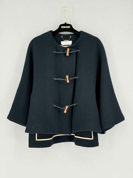 Pre - loved CHLOE Cape Navy Size US 8 Jacket at Reems Closet