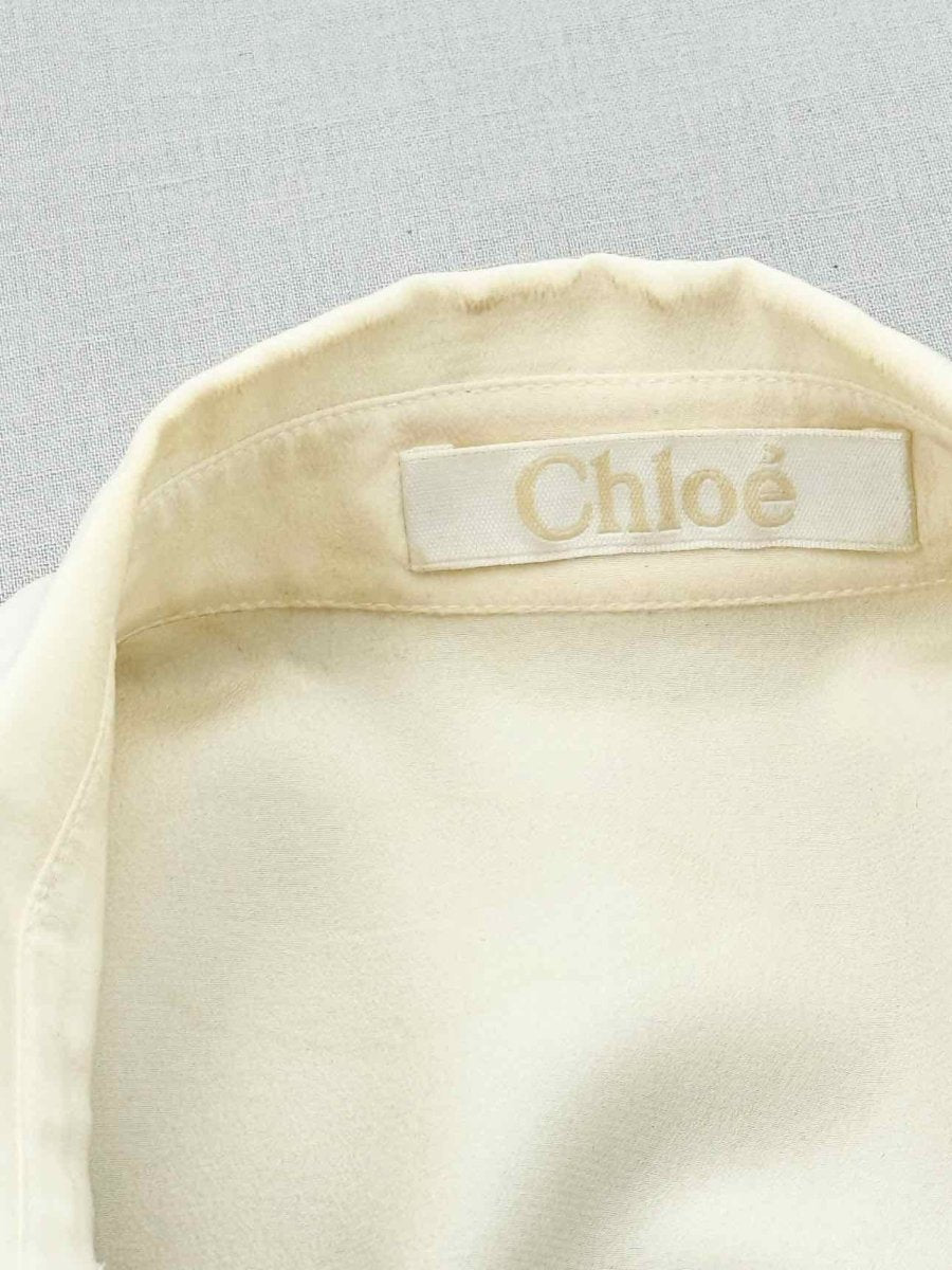 Pre - loved CHLOE Cream Size US 2 Shirt at Reems Closet