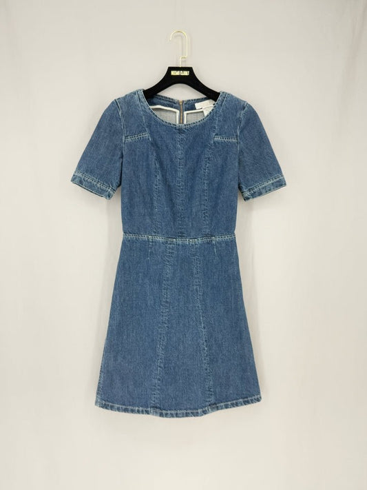 Pre - loved CHLOE Denim Blue Short Dress at Reems Closet