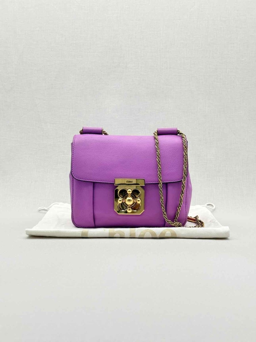 Pre - loved CHLOE Elsie Purple Shoulder Bag at Reems Closet