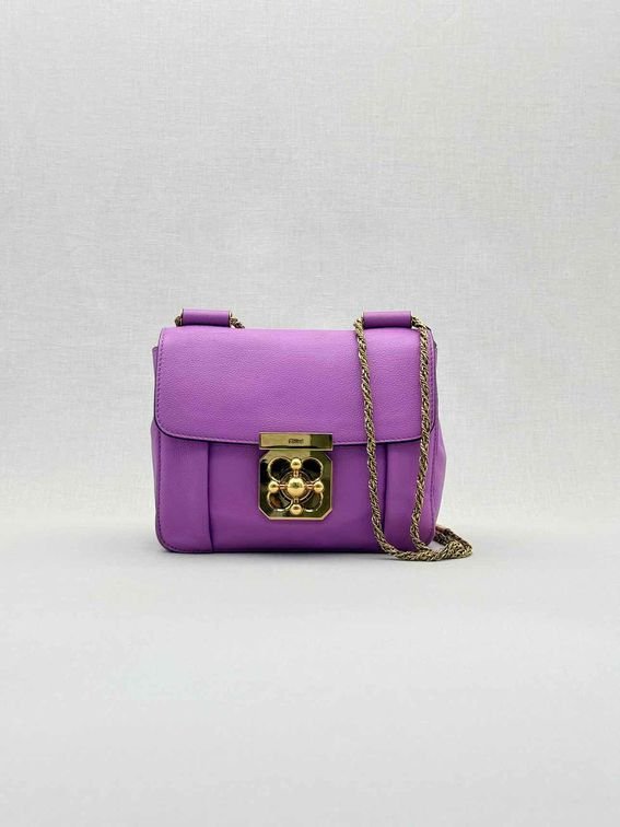 Pre - loved CHLOE Elsie Purple Shoulder Bag at Reems Closet