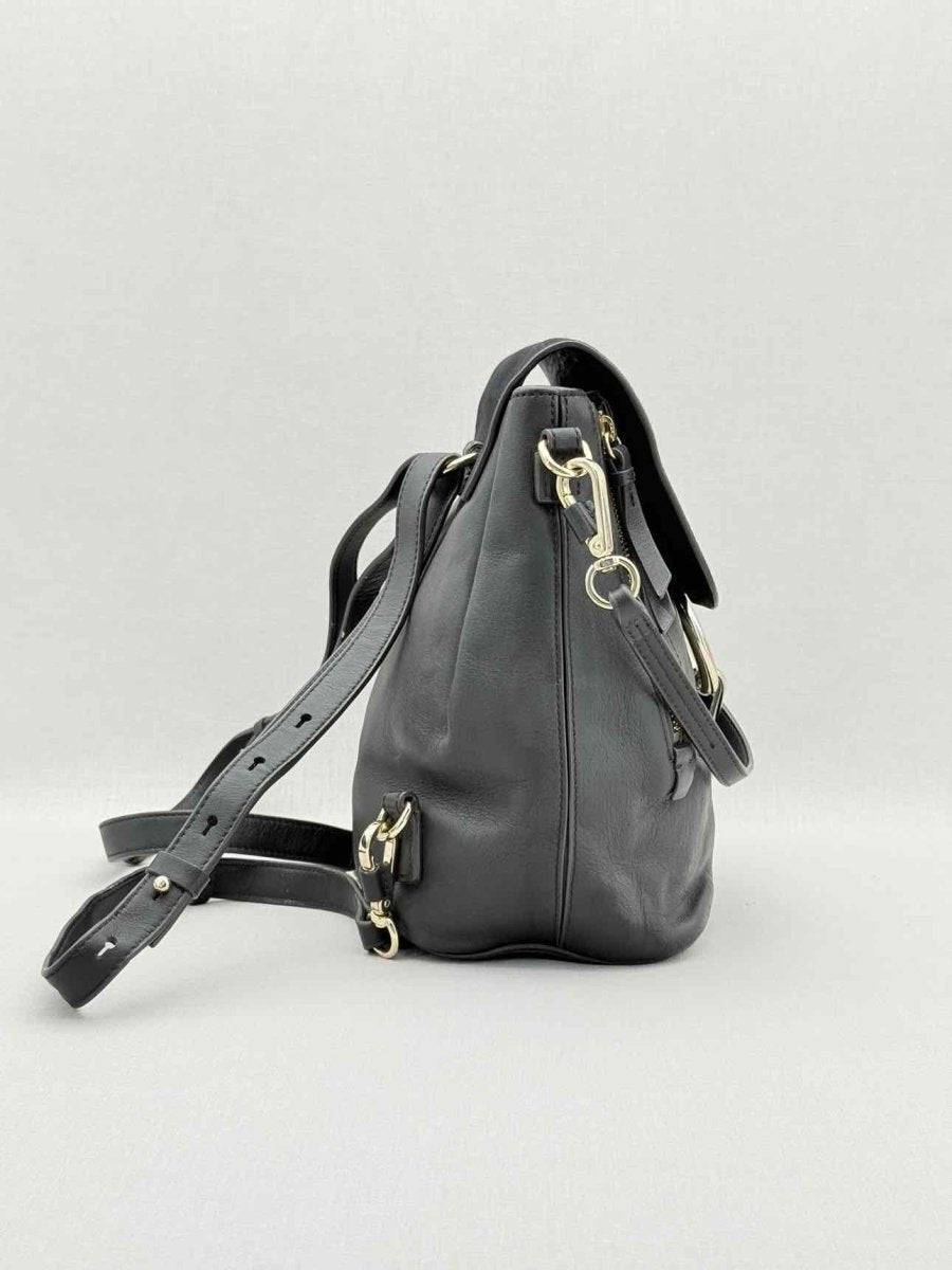 Pre - loved CHLOE Faye Black Backpack at Reems Closet