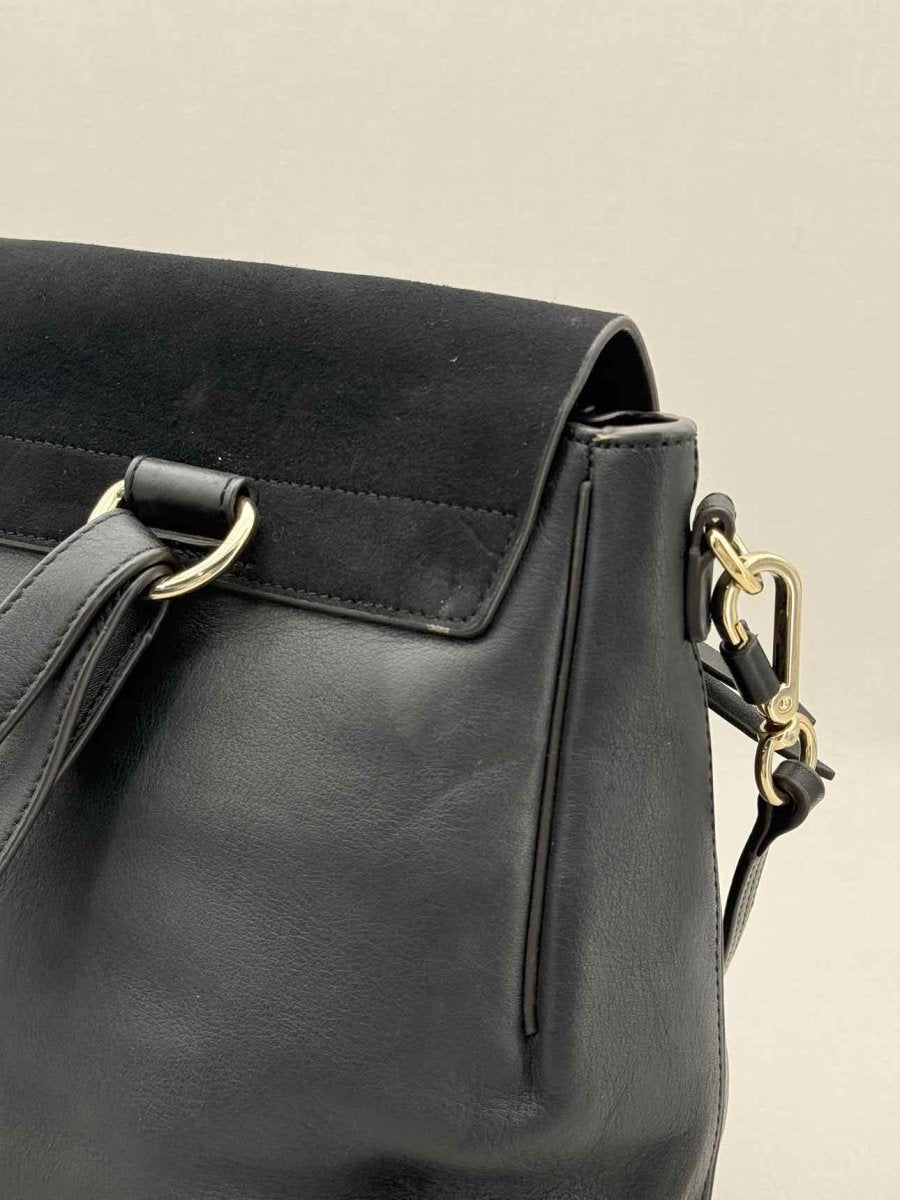 Pre - loved CHLOE Faye Black Backpack at Reems Closet