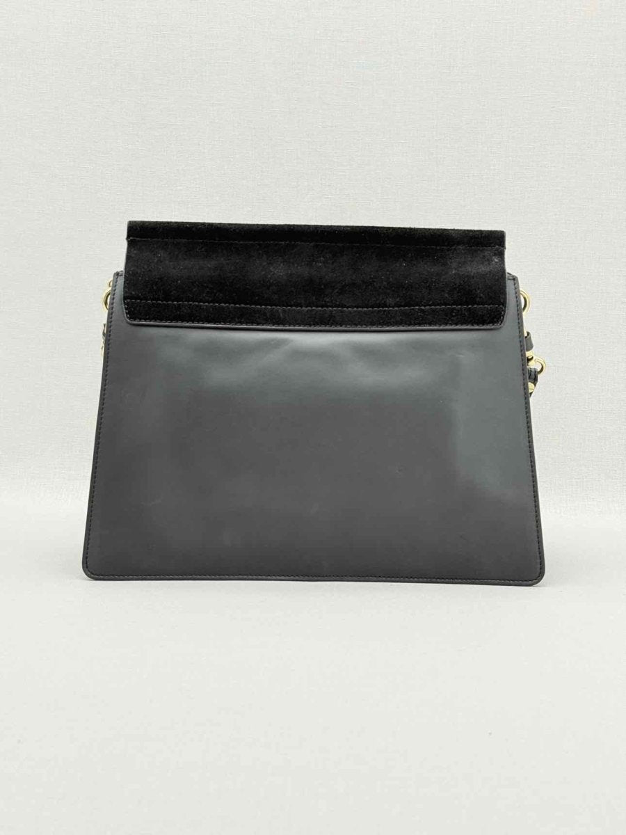 Pre - loved CHLOE Faye Black Shoulder Bag at Reems Closet