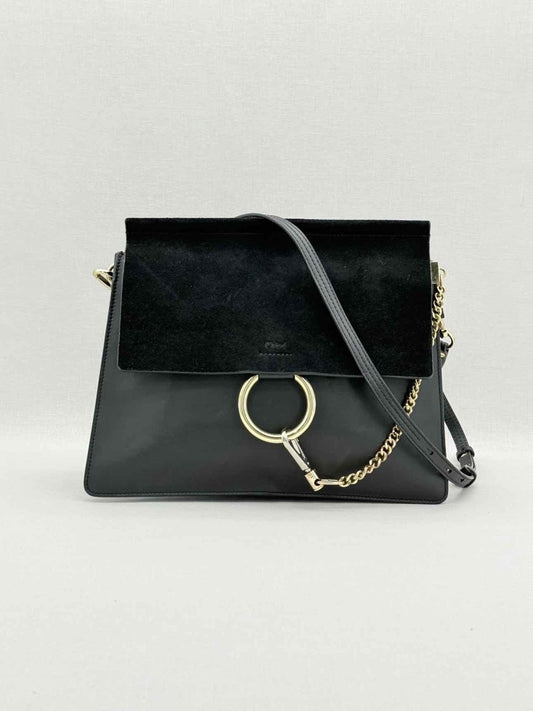 Pre - loved CHLOE Faye Black Shoulder Bag at Reems Closet