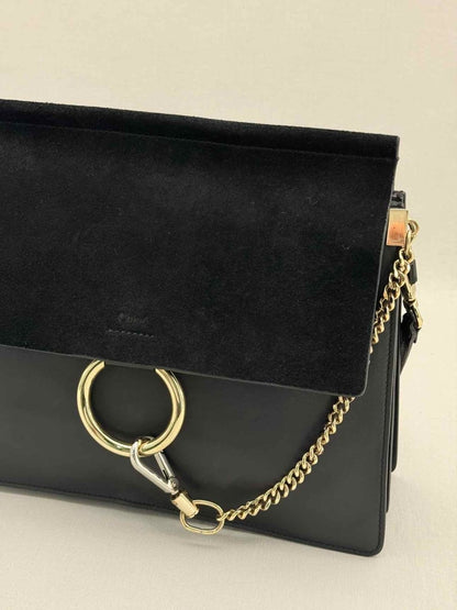 Pre - loved CHLOE Faye Black Shoulder Bag at Reems Closet