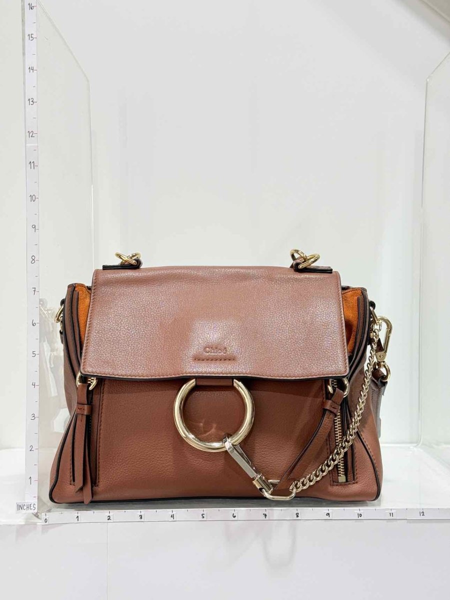 Pre - loved CHLOE Faye Brown Shoulder Bag at Reems Closet