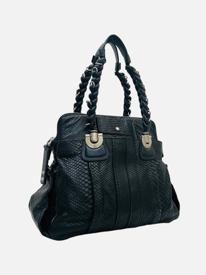 Pre - loved CHLOE Heloise Black Satchel at Reems Closet