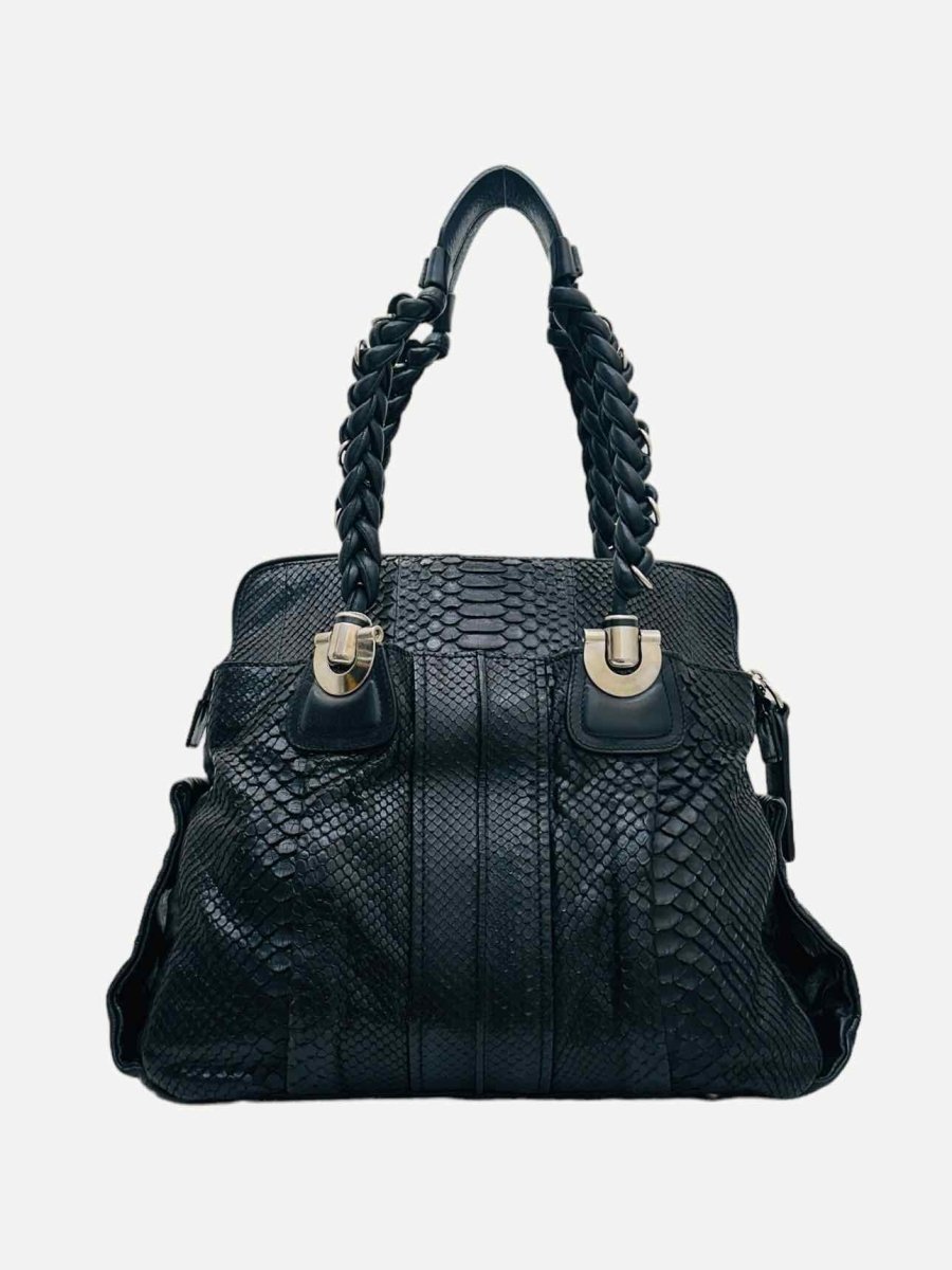 Pre - loved CHLOE Heloise Black Satchel at Reems Closet