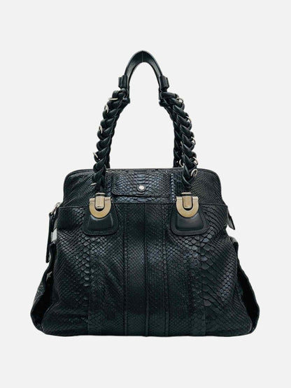 Pre - loved CHLOE Heloise Black Satchel at Reems Closet