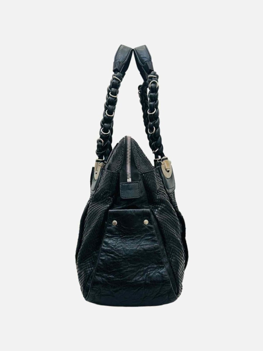 Pre - loved CHLOE Heloise Black Satchel at Reems Closet