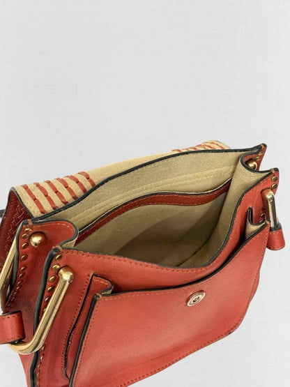 Pre - loved CHLOE Hudson Rusty Orange Tassle Crossbody at Reems Closet