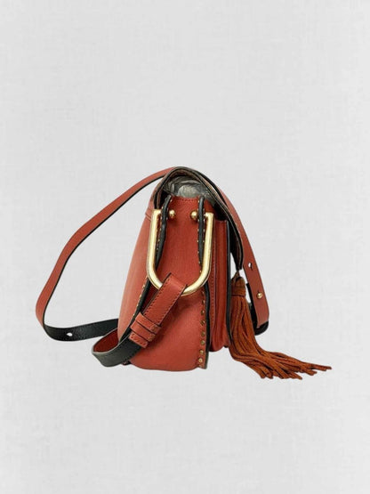 Pre - loved CHLOE Hudson Rusty Orange Tassle Crossbody at Reems Closet